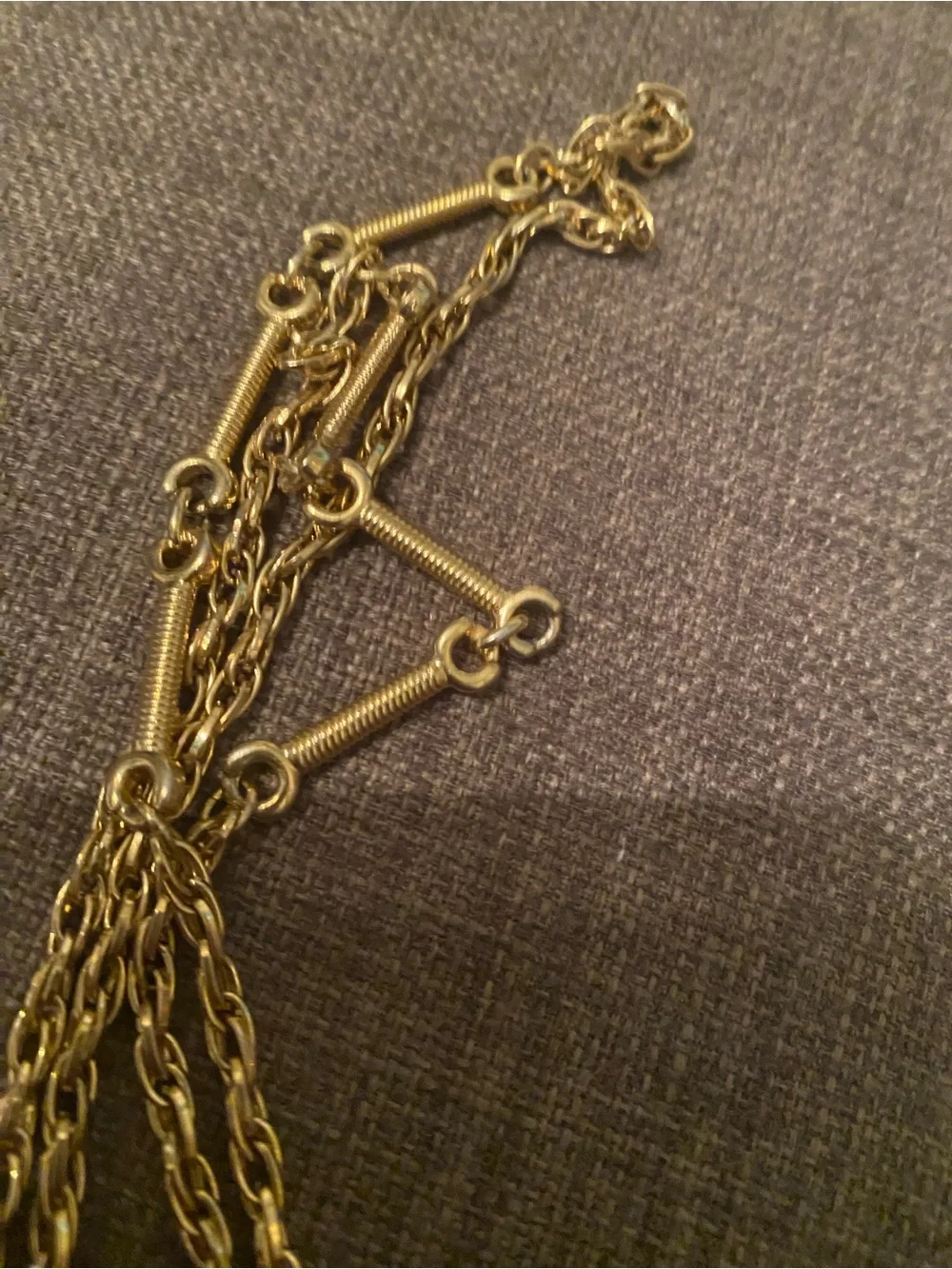 Vintage Monet Statement Chain Necklace with Monet Pendent